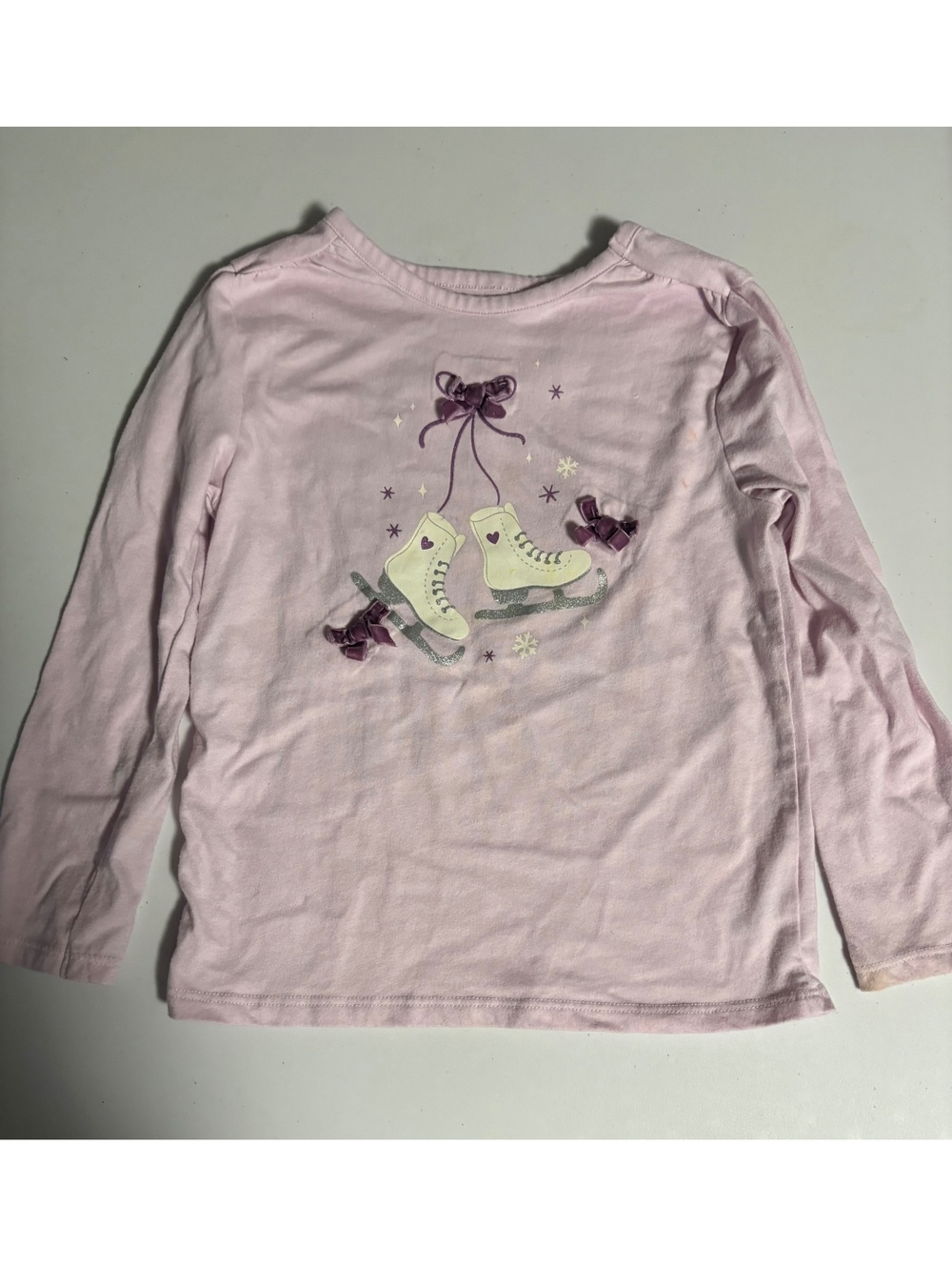 Purple ice skating long sleeve shirt